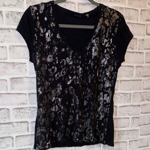 Black Sequin Women's Top